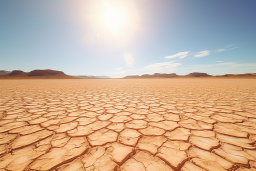 Cracked Earth in Desert Landscape