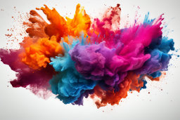 Una colorida nube de tinta