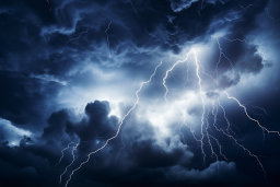 Intense Thunderstorm with Lightning