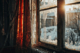 Sunlight Through Frosty Window