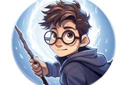 Animated Character Holding a Wand