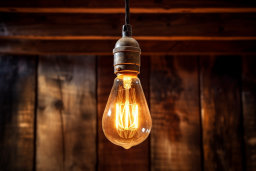 Illuminated Vintage Edison Light Bulb