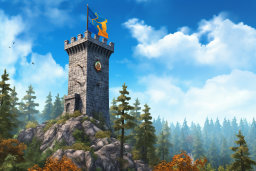 Majestic Watchtower Overlooking a Forest