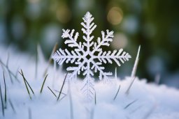 Frosty Snowflake on Snow