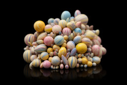 Assortment of Decorative Easter Eggs