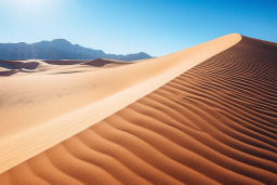 une dune de sable avec un ciel bleu