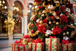 Festive Christmas Tree and Gifts