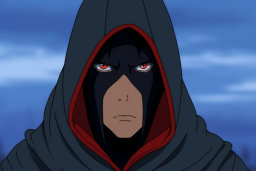 Hooded Figure with Intense Gaze