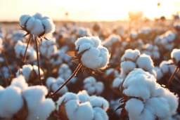 Cotton Field at Sunset