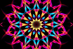 Vibrant Kaleidoscopic Fractal Design