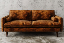 Vintage Brown Velvet Sofa