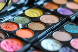 Colorful Makeup Palette Closeup