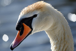 Close-up of a Mute Swan's Head