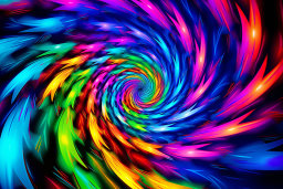 Vibrant Swirling Digital Artwork
