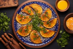 Candied Orange Slices on Decorative Plate