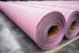 Un rotolo di tessuto rosa
