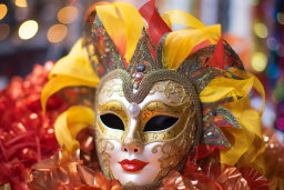 Venetian Mask with Ribbons