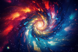 Un tourbillon coloré d'étoiles dans l'espace