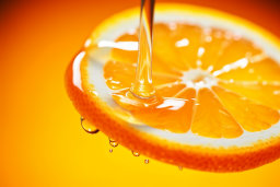 Fresh Orange Slice with Honey Drizzle