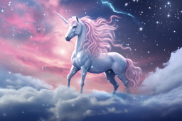 Un unicorno tra le nuvole