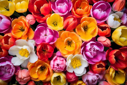 Vibrant Assortment of Tulips