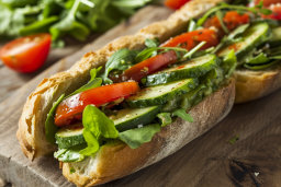 Vegetable Sandwich on Artisan Bread