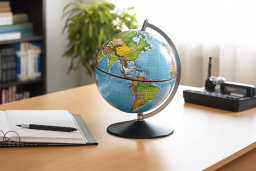 Desktop Globe on Office Desk