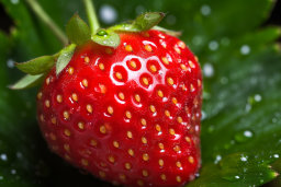 un gros plan d'une fraise