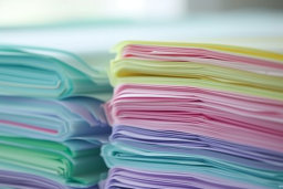 Stack of Colorful Papers