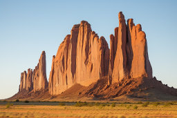 una gran formación rocosa en el desierto