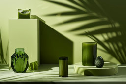 "Green Decor and Shadow Play"