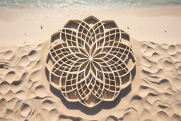 Un design circulaire sur le sable