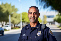 un homme en uniforme de police