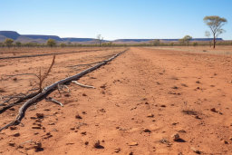 Outback Dirt Road and Dead Tree