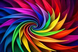 Vibrant Swirling Rainbow Colors