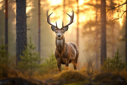 Majestic Stag in Enchanted Forest
