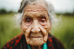 an older woman with wrinkles