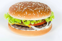 Classic Cheeseburger on White Background