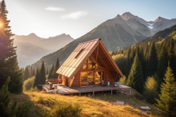 Una cabina in montagna