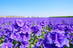 Vivid Field of Purple Flowers