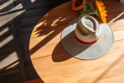 a hat on a table