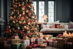 regali sotto un albero di Natale