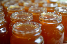 Rows of Honey Jars