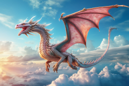 un dragon volant dans le ciel