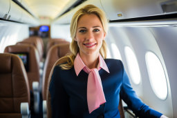 Une femme assise dans un avion
