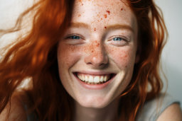 Red-Haired Person with Vivid Hair