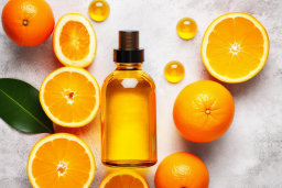 Orange Essential Oil and Fresh Oranges