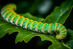 a green caterpillar on a leaf
