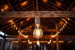 Rustic Hanging Edison Light Bulb