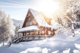 Una casa nella neve
